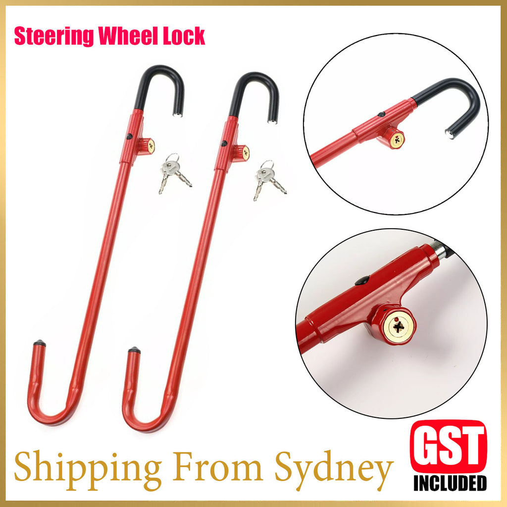 2PCS Auto Universal Car Steering Wheel Lock anti Security System Truck Van New