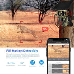 European Band 4G 2K 4MP PIR Motion Activated 0.2S Trigger Time Night Vision IP66 Hunting Trail Wildlife Battery Solar Camera