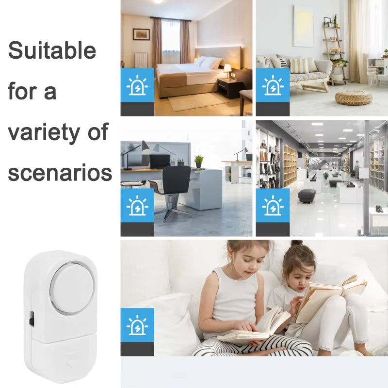 Security Wireless Home Window Door Burglar Security Alarm System Magnetic Sensor Hotel Security Device Window Anti-Theft Alarm
