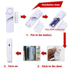 2Pcs-Wireless Door Window Magnetic Sensor Alarm Detectors Home Security Alarm System