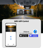 Dash Cam 4K UHD Recording Car Camera DVR Night Vision Video Recorder Built-In Wi-Fi Support GPS 24H Parking