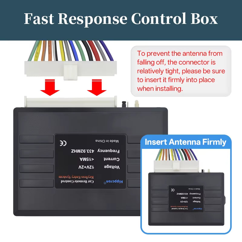 12V Car Remote Central Kit Door Lock Locking Vehicle Keyless Entry System with 2 Remote Control Car Central Lock Universal