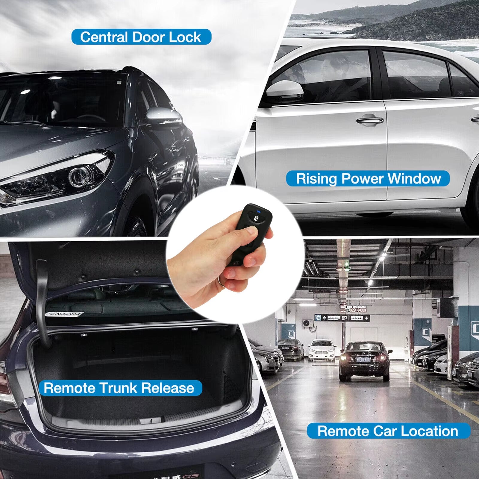 Universal Car Remote Central Door Lock Keyless Entry System Central Locking with Car Alarm System Auto Windows Remote Control