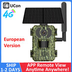 European Band 4G 2K 4MP PIR Motion Activated 0.2S Trigger Time Night Vision IP66 Hunting Trail Wildlife Battery Solar Camera