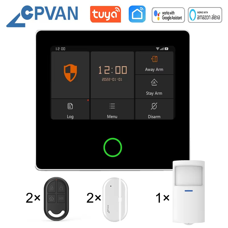 Tuya Smart Home Security System Wireless WIFI 4G Home Burglar Security Protection Alarm with Motion Detector Door Sensor
