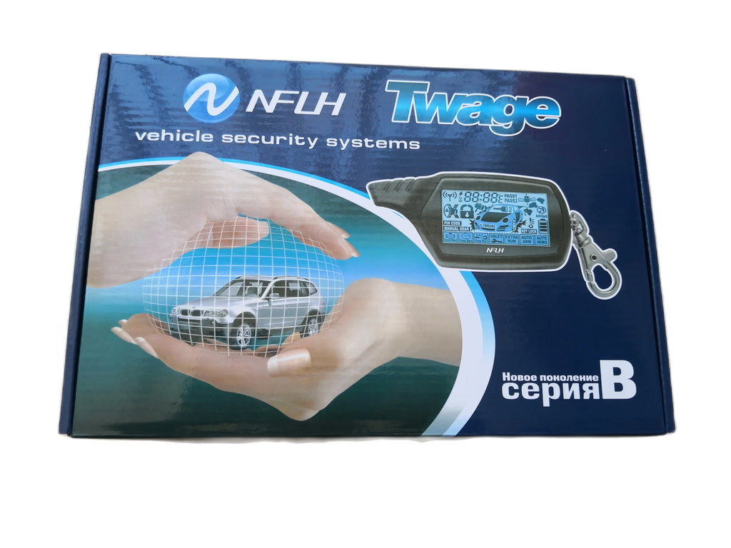 Twage B9 Global Universal Lcd Two Way Car Alarm System with Engine Start Suitable for Starline Car Alarm System