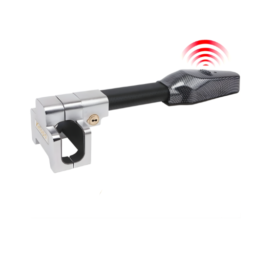 Lock with a remote control feature on a white background