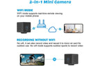 Mini 4K HD WiFi Security Camera – Indoor/Outdoor Wireless Nanny Cam with Motion Detection, Night Vision & 150° Wide Angle – No WiFi Needed Option (Black)